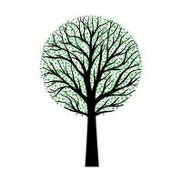 Tree with green dots vector