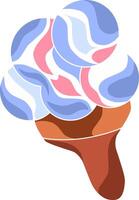 The ice cream icon with its cone looks simple but is served in large portions vector