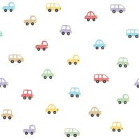 Seamless pattern with colorful car vector