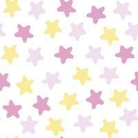Seamless stars pattern design . Floral print for fabric. vector
