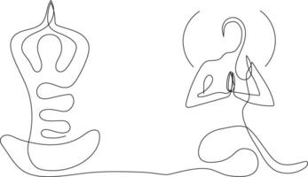 Yoga. Sports. Healthy lifestyle. Relaxation. Meditation. vector