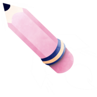 Pencil in rocket form hurtling into space png