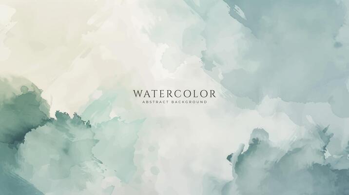 Abstract horizontal watercolor background. Neutral light colored empty space background illustration