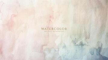 Abstract horizontal watercolor background. Neutral light colored empty space background illustration vector