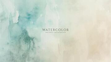 Abstract horizontal watercolor background. Neutral light colored empty space background illustration vector