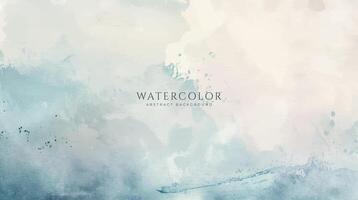 Abstract horizontal watercolor background. Neutral light colored empty space background illustration vector