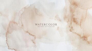 Abstract horizontal watercolor background. Neutral light colored empty space background illustration vector