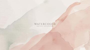 Abstract horizontal watercolor background. Neutral light colored empty space background illustration vector