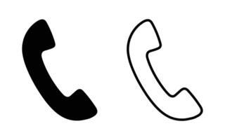Telephone call Icon Illustration. vector