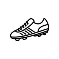 fútbol zapato, línea icono, aislado antecedentes vector