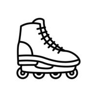 roller skates, line icon, isolated background vector