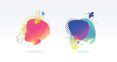 Abstract gradient compositions. Elements for design projects. vector
