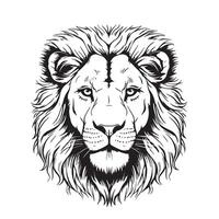 Lion. Sketchy, graphical vector