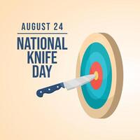 National Knife Day design template good for celebration usage. eps 10. flat design. knife image. vector