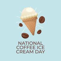 National Coffee Ice Cream Day design template good for celebration usage. flat design. eps 10. vector
