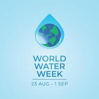 World Water Week design template good for celebration usage. water illustration. eps 10. vector