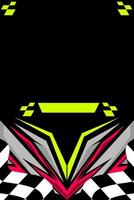 dark racing background with flag vector