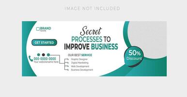 Professional business cover page timeline web ad banner template vector