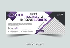 Digital marketing web banner template vector