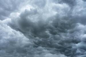 Rain clouds on the sky are falling background. photo
