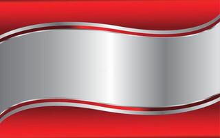red background with silver area center vector