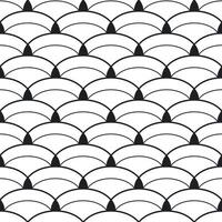 seamless decorative stylish geometric pattern - black and white design. Elegant endless ornamental monochrome background. Repeatable fabric print vector