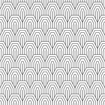 sin costura geométrico a rayas modelo. negro y blanco resumen antecedentes. monocromo lineal textura. interminable raro textil impresión vector