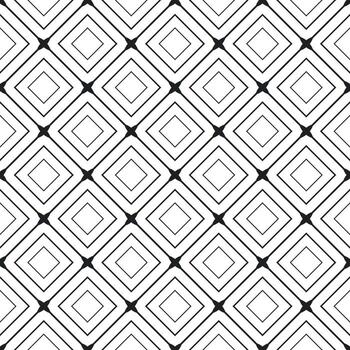sin costura ornamental geométrico modelo - elegante negro y blanco diseño. monocromo repetible loseta fondo, simétrico cuadrado impresión vector