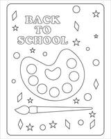 Back To School Coloring Pages for kids vector