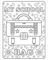 Back To School Coloring Pages for kids vector