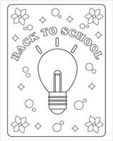 Back To School Coloring Pages for kids vector
