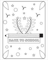 Back To School Coloring Pages for kids vector