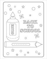 Back To School Coloring Pages for kids vector