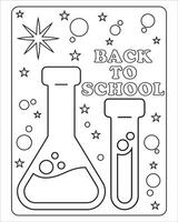 Back To School Coloring Pages for kids vector