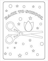 Back To School Coloring Pages for kids vector