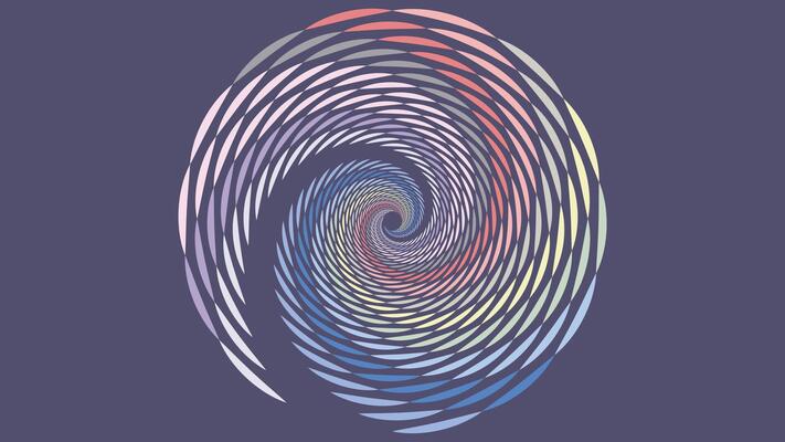 Abstract spiral spinning net type glowing background.