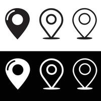 Set of map pin location icons. Modern map markers . illustration on a white background. vector