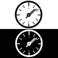 clock icon design template in white background vector