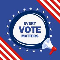 Go vote demonstration banner. Every vote matters. Election campaign. illustration. vector
