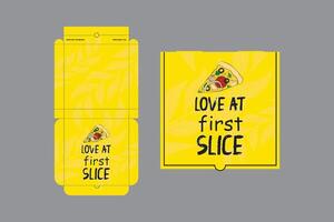 Pizza Box Design, Pizza Packaging Design, Pizza Box Design Template, Ready For Print. vector