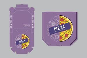 Pizza Box Design, Pizza Packaging Design, Pizza Box Design Template, Ready For Print. vector