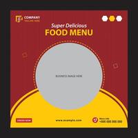 Food Social Media Post Template vector