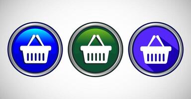 Shopping Cart Icon Button Set Design Illustration vector