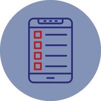 Menu Line Two Color Circle Icon vector