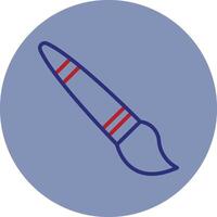 Paintbrush Line Two Color Circle Icon vector
