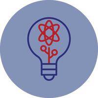 High Tech Line Two Color Circle Icon vector
