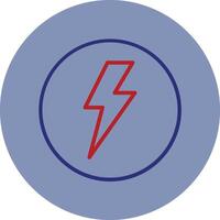 Bolt Line Two Color Circle Icon vector