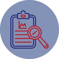 Audit Line Two Color Circle Icon vector