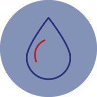 Water Drop Line Two Color Circle Icon vector