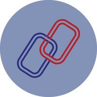 Chain Line Two Color Circle Icon vector